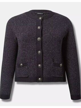 Torrid Black Skull Button Cardigan NWT Size 3